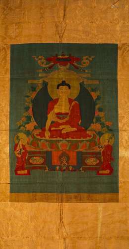 Ming Dynasty Kesi Buddha Statue Thangka