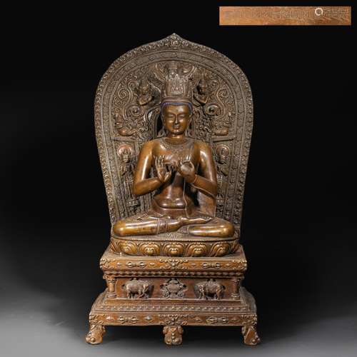 Qing Dynasty Bronze Buddha Statue