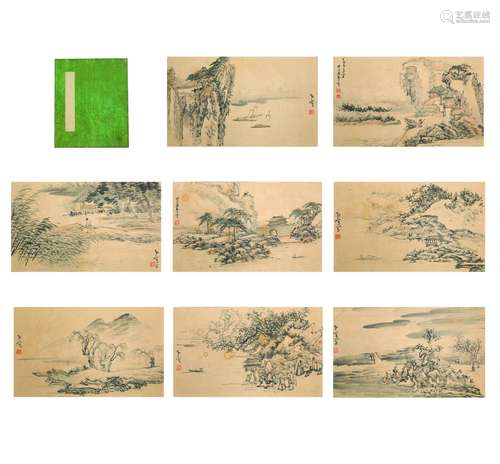 Chinese ink painting, Huang Shen landscape album