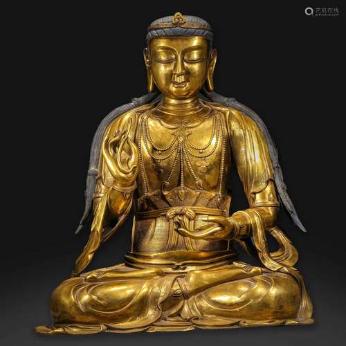 Bronze Gilt Buddha Statue Before Ming Dynasty