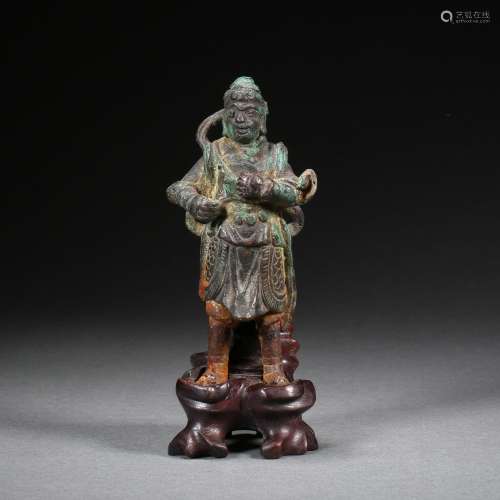 Chinese Ming Dynasty Bronze Wei Tuo