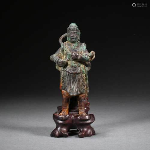 Chinese Ming Dynasty Bronze Wei Tuo