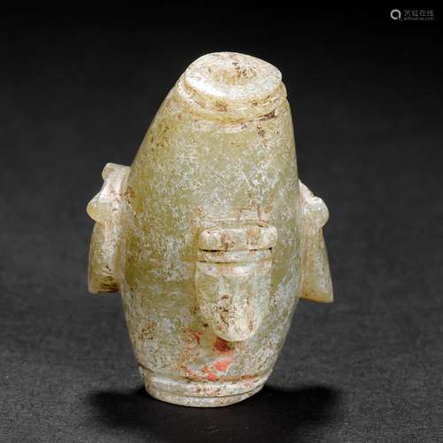 Chinese Hetian Jade Beast Before Ming Dynasty