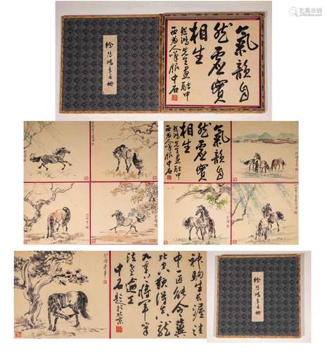 Chinese Ink Painting, Xu Beihong Calligraphy Album