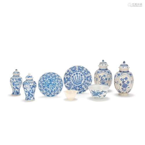 A GROUP OF VUNG TAU CARGO WARES AND A BLUE AND WHITE 'DRAGON...