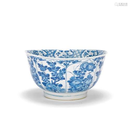 A LARGE BLUE AND WHITE BOWL Kangxi