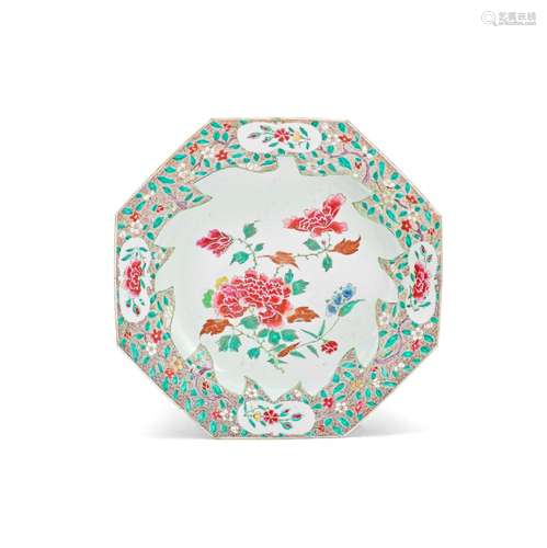 A FAMILLE ROSE OCTAGONAL CHARGER Yongzheng