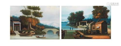 CHINESE SCHOOL (19TH CENTURY) Landscape Views (2)