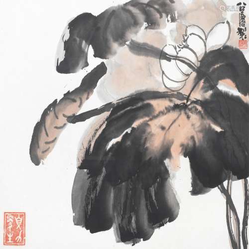 FANG ZHAOLIN (1914-2006) Lotus Flower