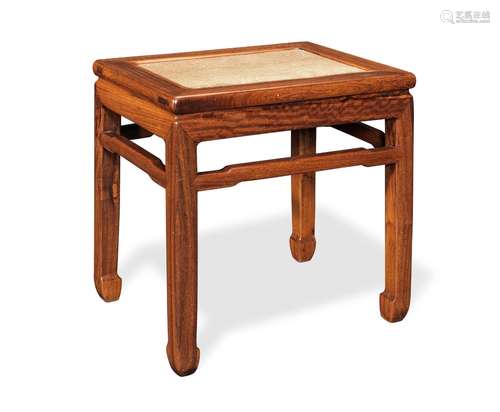 【TP】A HUANGHUALI RECTANGULAR STOOL, FANGDENG 18th/19th centu...