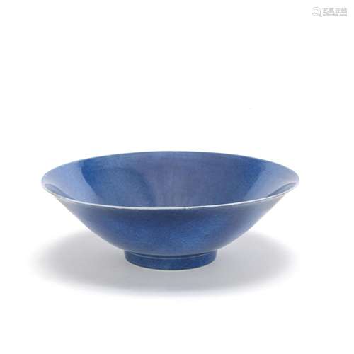 A POWDER BLUE-GLAZED BOWL Kangxi