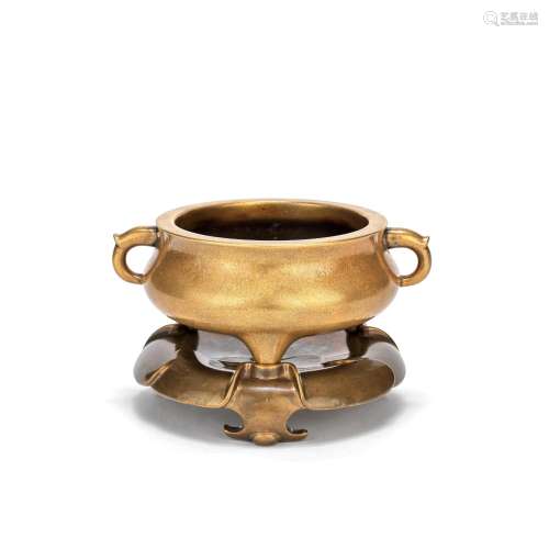 A BRONZE INCENSE BURNER Xuande four-character mark, Qing Dyn...