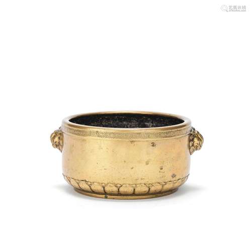 A BRONZE INCENSE BURNER Qing Dynasty