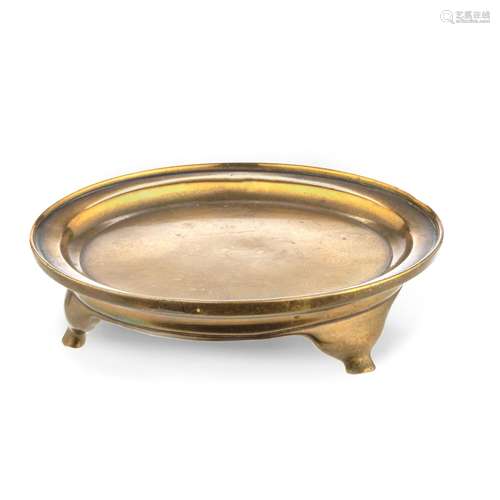 A BRONZE INCENSE BURNER STAND Xuande six-character mark, 19t...