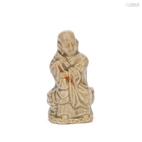 A SMALL YUEYAO FIGURE Song Dynasty