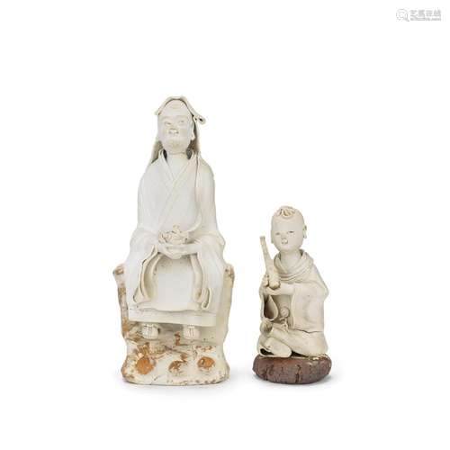 TWO BISCUIT FIGURES Probably Yuan Dynasty (3)