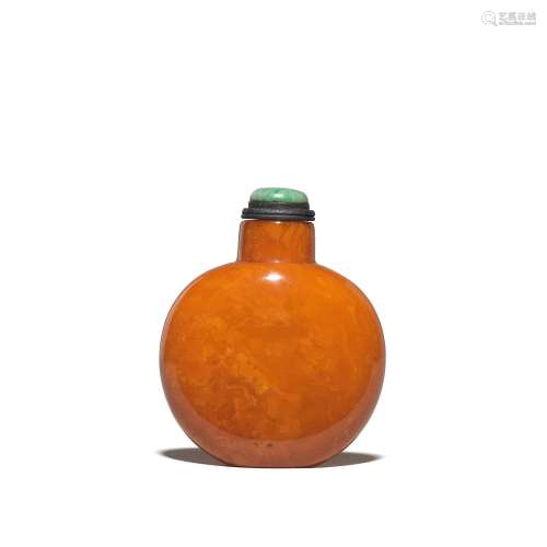 【▲】AN AMBER SNUFF BOTTLE 18th/19th century (2)