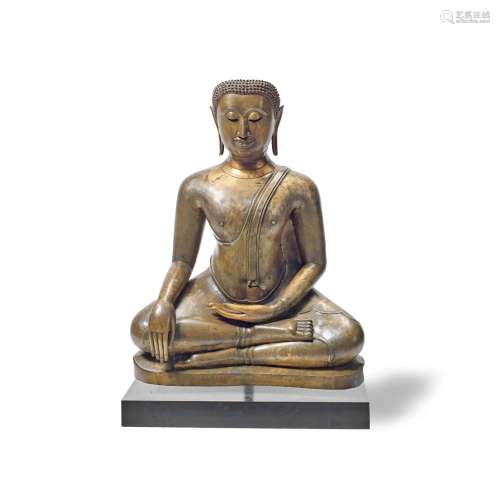 【TP】A BRONZE MODEL OF A SEATED BUDDHA Thailand, 15th/16th ce...