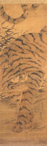 SIGNED YOROHO GEKKEI, KOREA OR JAPAN, 19TH CENTURY Tiger