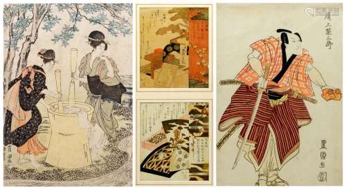 A VARIED GROUP OF JAPANESE PAINTINGS AND PRINTS 19th/20th ce...