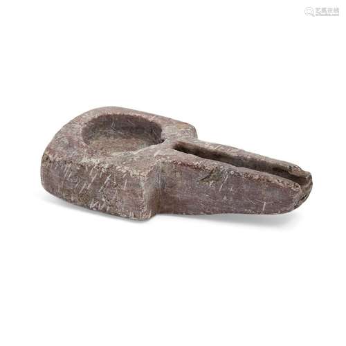 An Indian marble yoni of a Shiva Lingam<br />
<br />
20th ce...