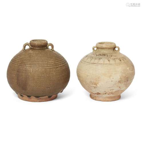 Two Thai stoneware jars<br />
<br />
Ayutthaya, 15th/16th ce...