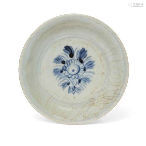 A Chinese Zhangzhou (Swatow) blue and white small dish<br />...