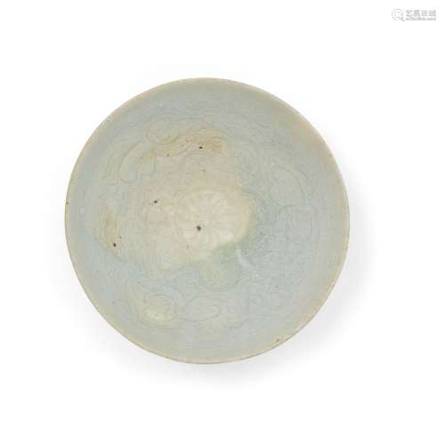 A Chinese qingbai-glazed carved 'boys' bowl<br />
<br />
20t...