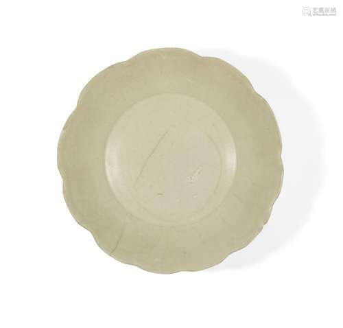 A Chinese lobed qingbai-glazed dish<br />
<br />
Song dynast...