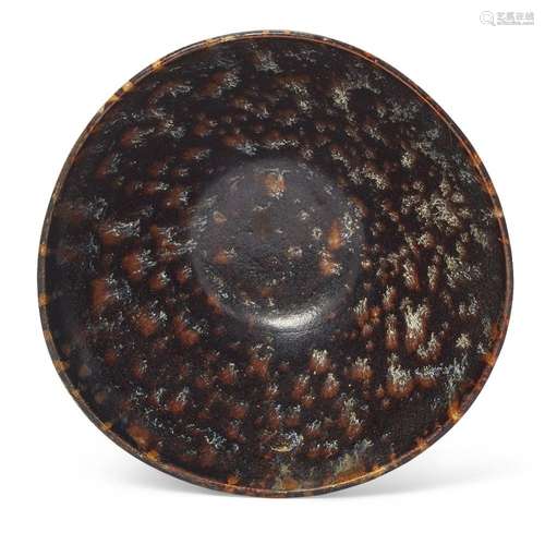 A Chinese Jizhou tortoiseshell-glazed 'tenmoku' tea bowl<br ...