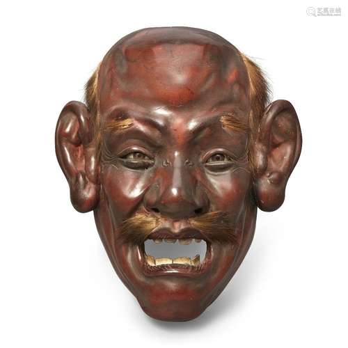 A Japanese papier-mâché painted lacquer mask<br />
<br />
Me...