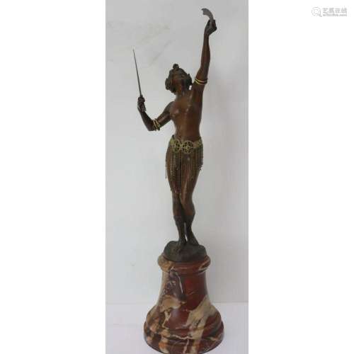 UNSIGNED Bronze Sculpture Of An Orientalist Dancer
