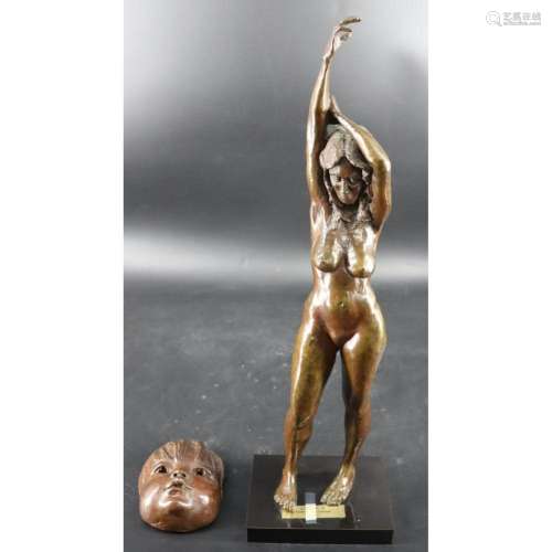 MURRAY LEDERMAN Signed Bronze Nude