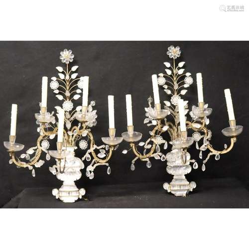 Magnificent Vintage Pr Of Bagues Quality Sconces.