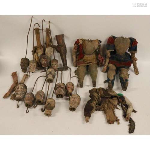 An Unusual Group of Antique Italian Marionettes