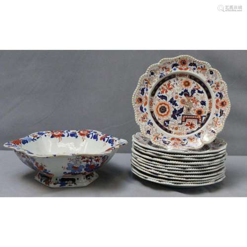 Stone China Porcelain Luncheon Plates & Footed