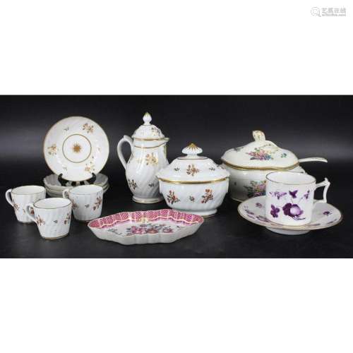 Worcester Porcelain Grouping with Partial Tea Set.