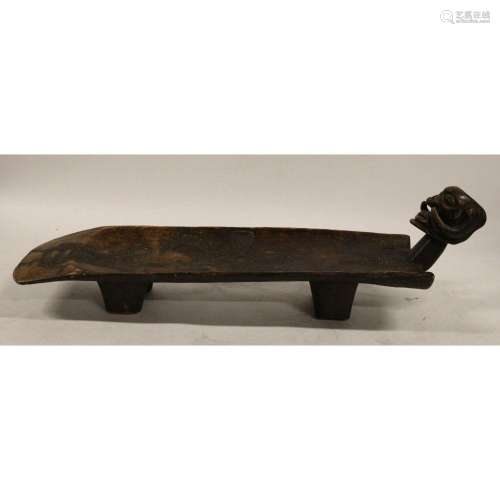 A Carved African Ceremonial Bed, Poss. Chokwe?