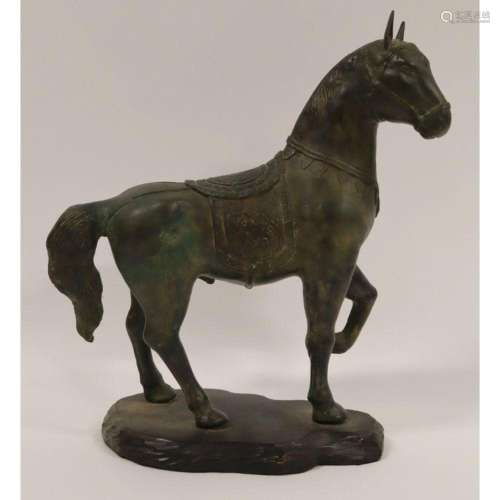 Chinese Archaic Style Bronze Horse.