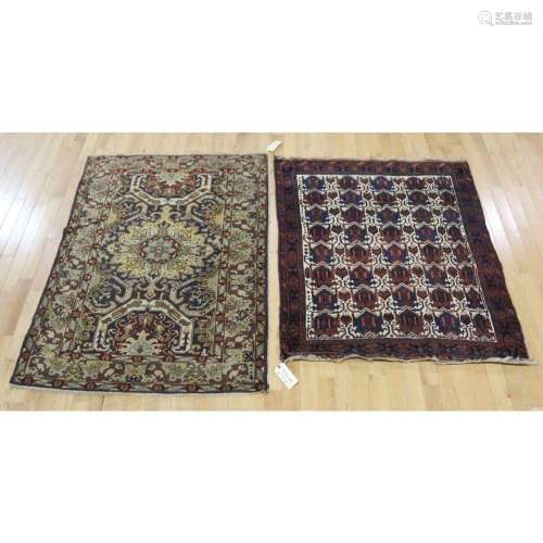 2 Antique & Finely Hand Woven Area Carpets.