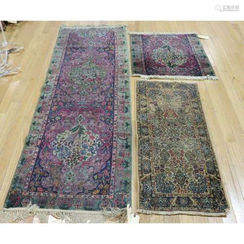 3 Antique & Finely Knotted Carpets.
