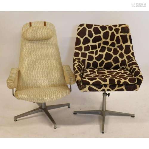 2 Midcentury Swivel Chairs.