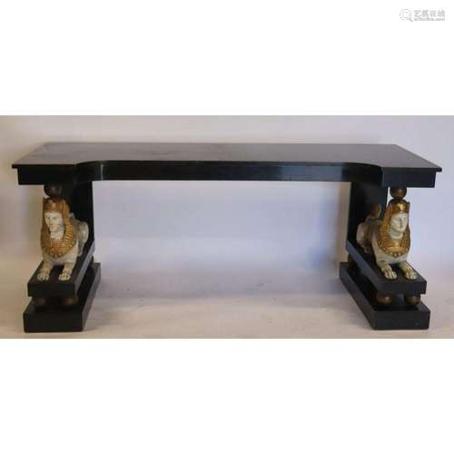 Attributed To James Mont Egyptian Revival Console.