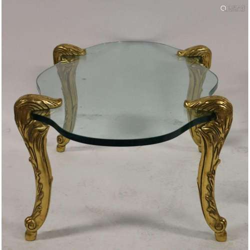 Vintage Maison Jansen Style Giltwood Coffee Table.