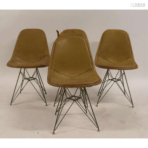 Midcentury 4 Charles Eames Eiffel Tower Chairs.