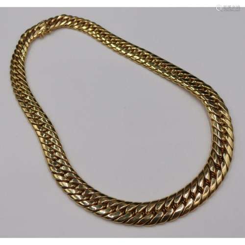 JEWELRY. Signed Italian 14kt Gold Chain Necklace.