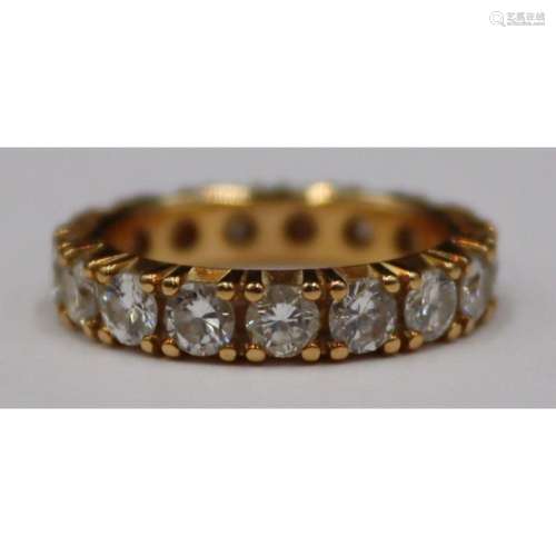 JEWELRY. Signed 18kt Gold and Diamond Eternity
