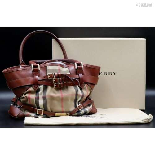 COUTURE. Burberry Brown Leather Bridle Lynher Tote