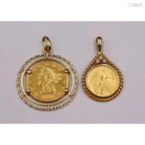 JEWELRY. 1899 $5 Liberty Head Coin Pendant and