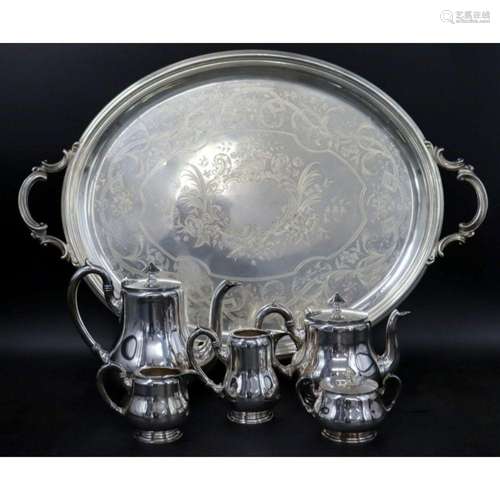 SILVERPLATE. (5) Pc. German Hepp Gebruder